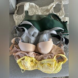 Lot of nine 30G bras from Primadonna/Panache/Freya/Bravissimo